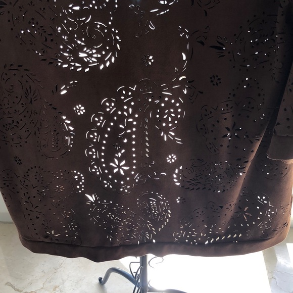 LASER ULTRA-SUEDE JACKET IN RUST COLORING - Picture 5 of 5